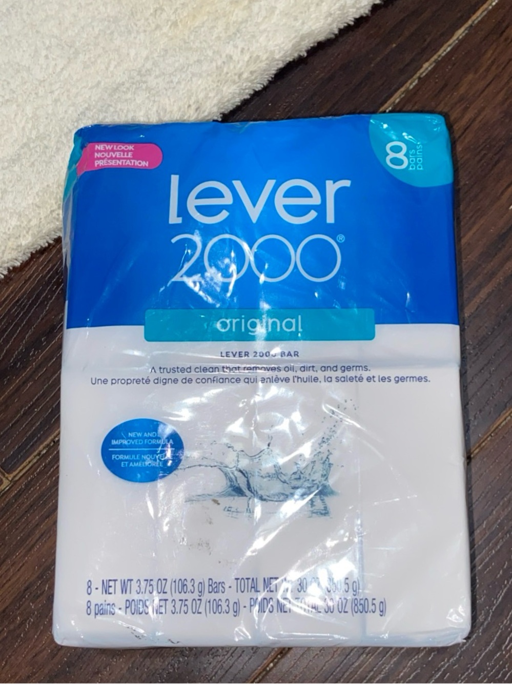 Lever 2000 Original 8 Bars Soap Trusted Clean Removes Oil Dirt Germs Old Formula